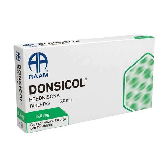 Donsicol (Prednisona) 5 mg Caja con 20 Tabletas