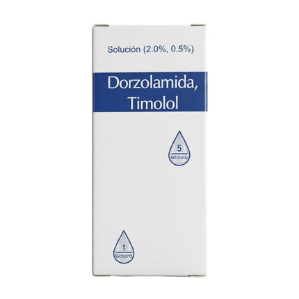 Dorzolamida Timolol Solución Oftálmica Caja con Frasco Gotero con 5 ml