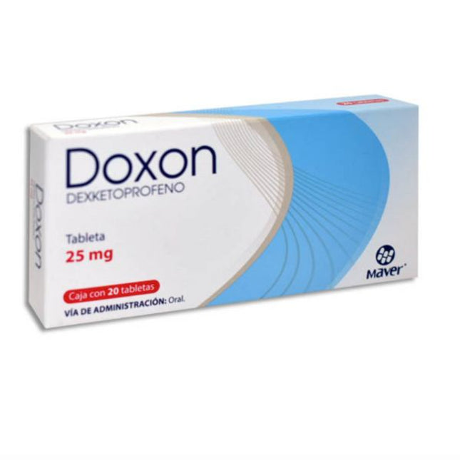 Doxon (Dexketoprofeno Trometamol) 25 mg Caja con 20 Tabletas