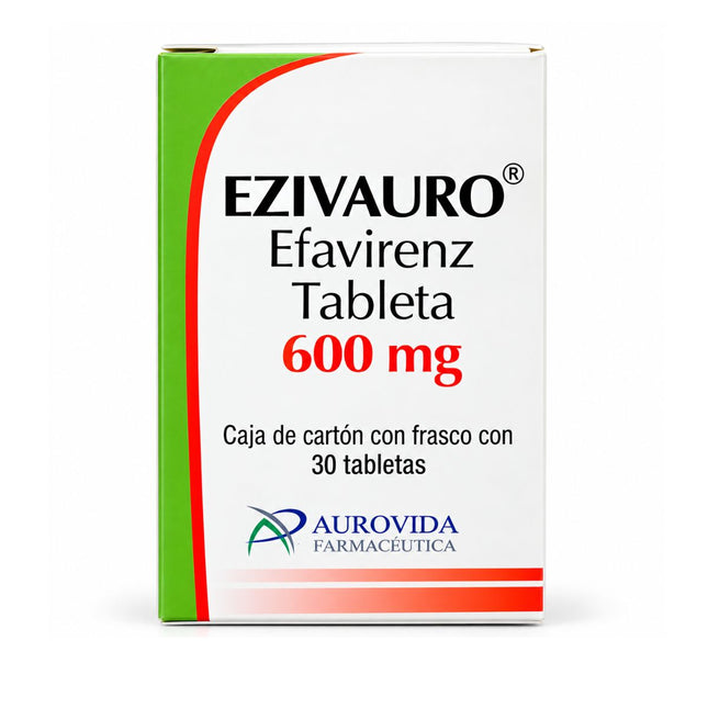 Ezivauro (Efavirenz) 600 mg Caja con 30 Tabletas | Aurovida Farmacéutica