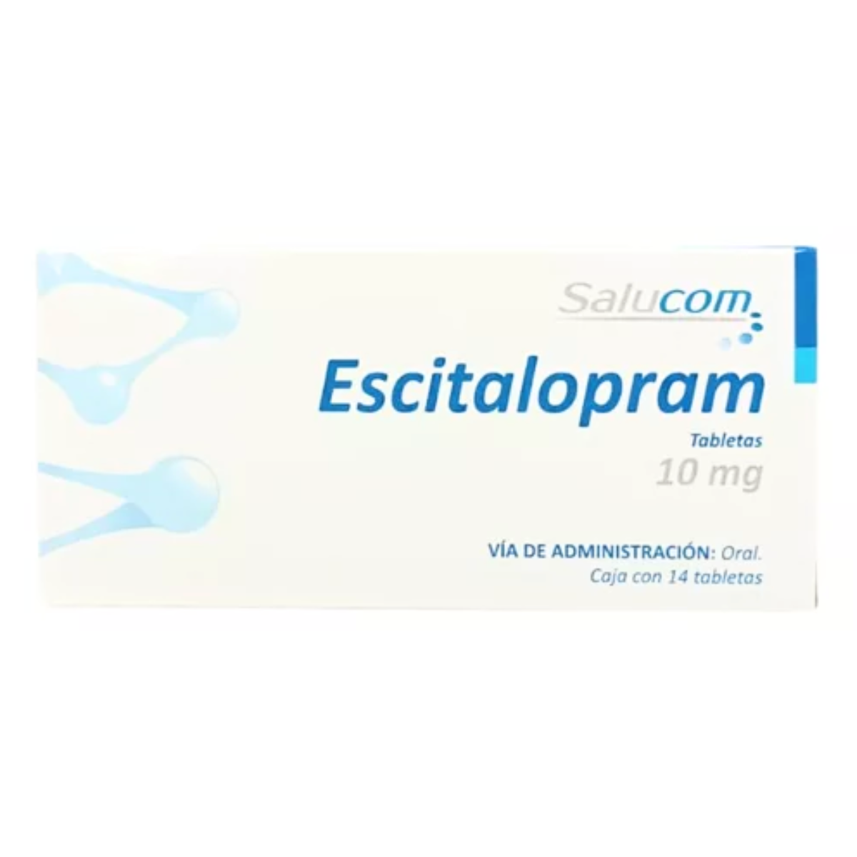 Escitalopram 10 mg Caja con  14 Tabletas