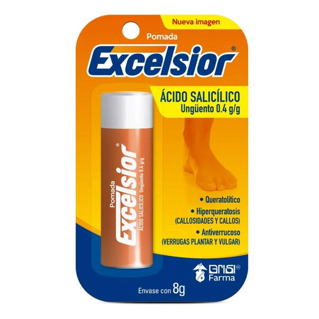 Excelsior (Acido Salicilico) Caja con Frasco con 0.4 g de Ungüento