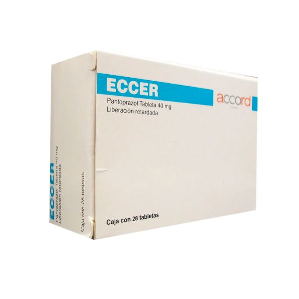 Eccer (Pantoprazol) 40 mg Caja con 28 Tabletas