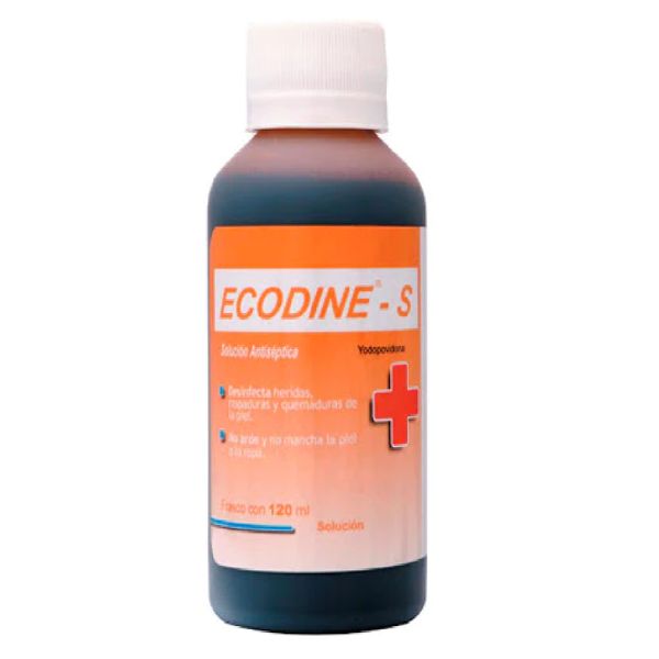 Ecodine-S (Yodopodovidona) Solución Frasco 120 ml