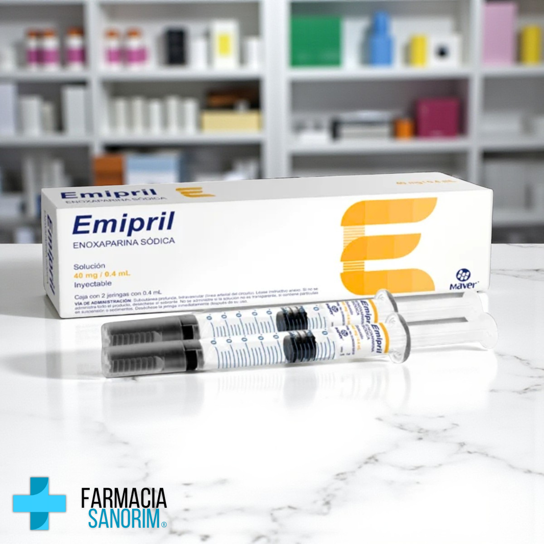 Emipril (Enoxaparina Sódica) 40 mg / 0.4 ml Caja con 2 jeringas | Mave ...