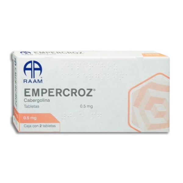 Empercroz (Cabergolina) 0.5 mg Caja con 2 Tabletas