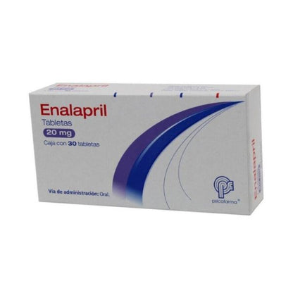 Enalapril 10 mg Caja con 30 Tabletas