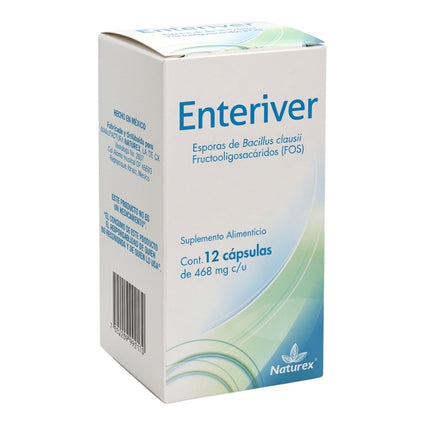Enteriver (Bacillus Clausi Probiotico) Caja con 12 Cápsulas