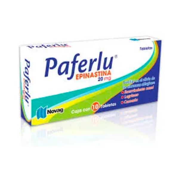 Paferlu (Epinastina) 20 mg Caja con 10 Tabletas