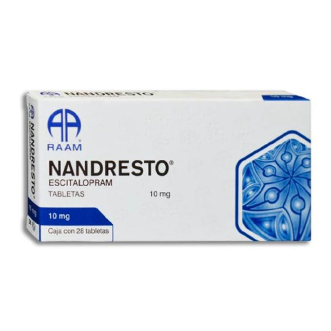 Nandresto (Escitalopram) 10 mg Caja con 28 Tabletas