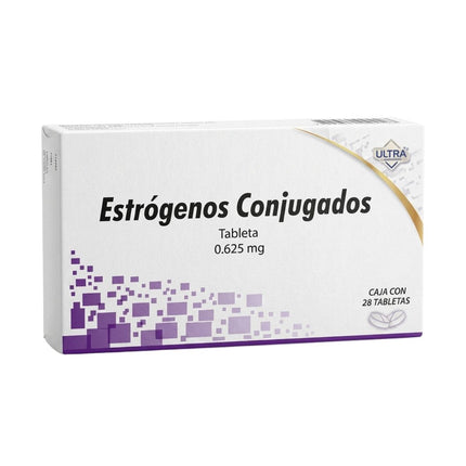 Estrogenos Conjugados 0.625 mg Caja con 28 Tabletas