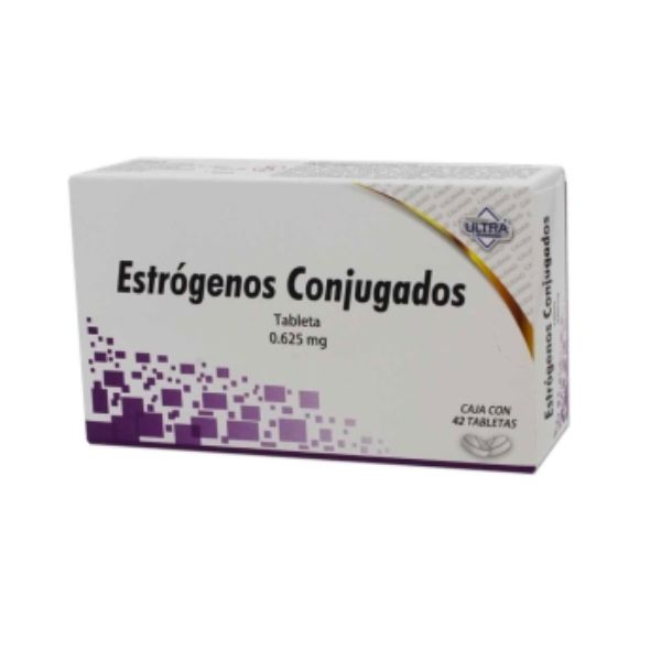 Estrogenos Conjugados 0.625 mg Caja con 42 Tabletas