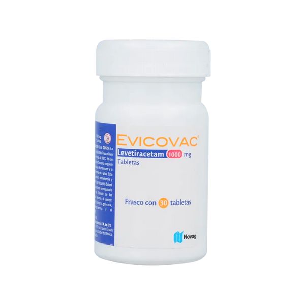 Evicovac (Levetiracetam) 1000 mg Caja con 30 Tabletas