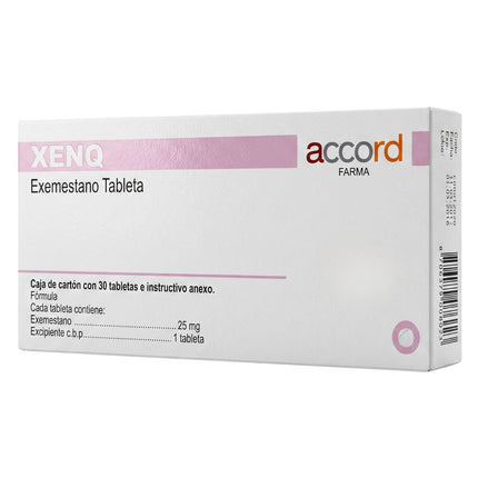 Xenq (Exemestano) 25 mg Caja con 30 Tabletas