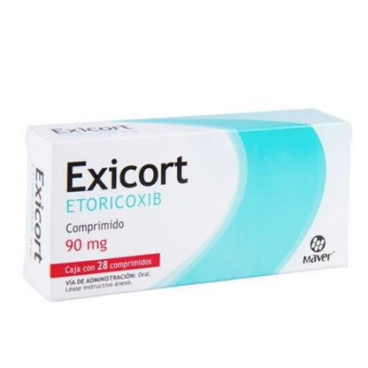 Exicort (Etoricoxib) 90 mg Caja con 28 Comprimidos