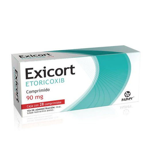 Exicort (Etoricoxib) 90 mg Caja con 28 Comprimidos