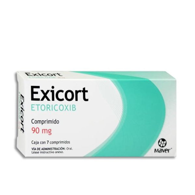 Exicort (Etoricoxib) 90 mg Caja con 7 Comprimidos