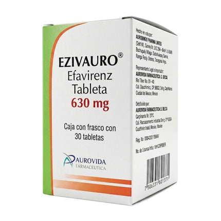 Ezivauro (Efavirenz) 600 mg Caja con 30 Tabletas