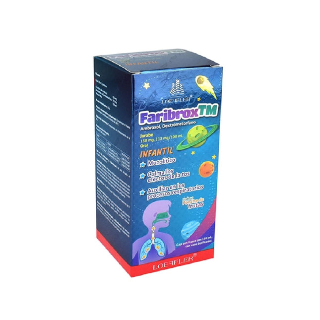 Faribrox TM Ambroxol 150 mg, Dextrometorfano 113 mg Jarabe 150 ml