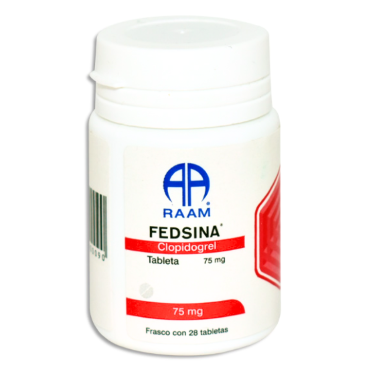 Fedsina Clopidogrel 75 mg Caja con 28 Tabletas