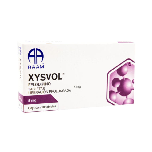 Xysvol Felodipino 5 mg Caja con 10 Tabletas