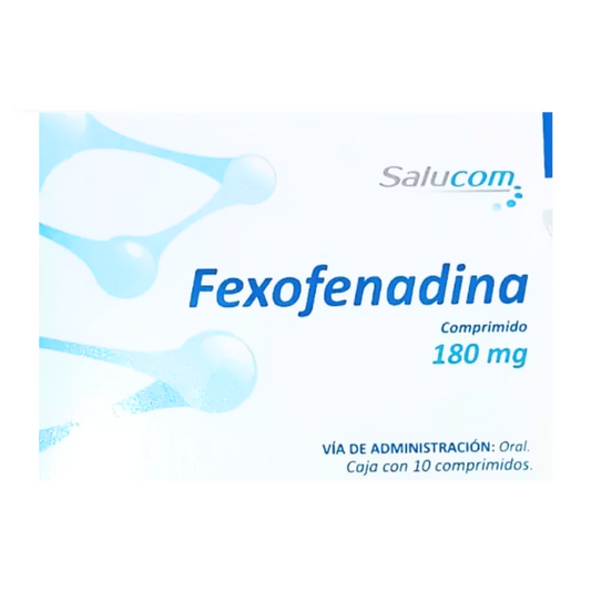 Fexofenadina 180 mg Caja con 10 Comprimidos