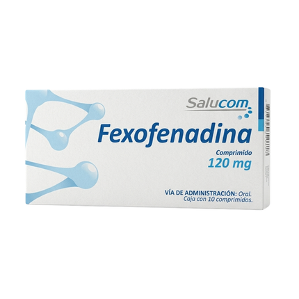 Fexofenadina 120 mg Caja con 10 Tabletas