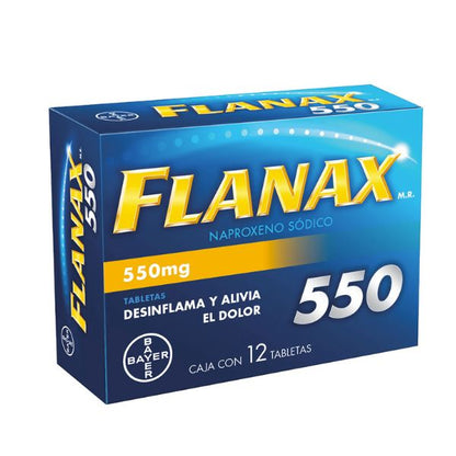 Flanax 550 mg Caja con 12 Tabletas