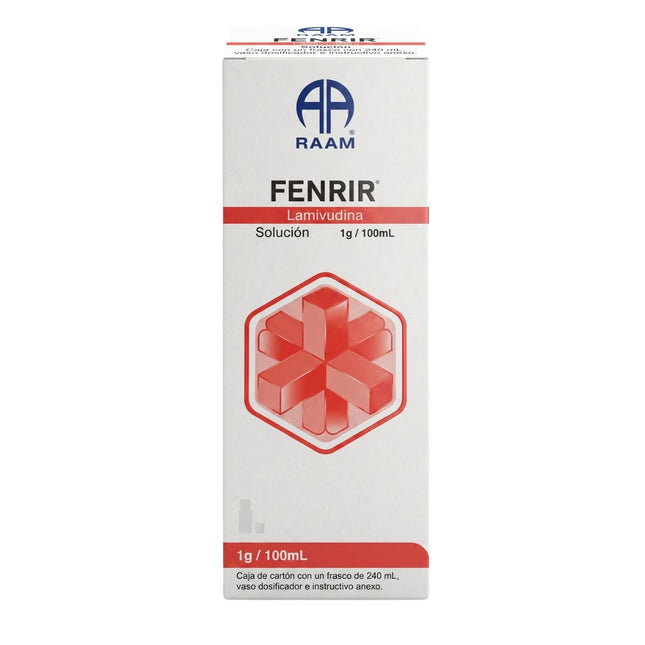 Fenrir (Lamivudina )Solucion 1g/100ml Caja con Frasco de 240ml