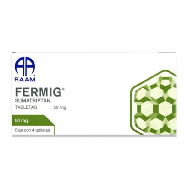 Fermig (Sumatriptan) 50 mg Caja con 4 Tabletas