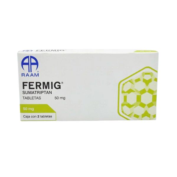 Fermig (Sumatriptan) 50 mg Caja con 2 Tabletas