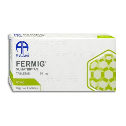 Fermig (Sumatriptan) 50 mg Caja con 2 Tabletas