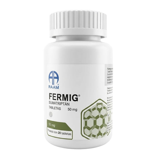 Fermig (Sumatriptan) 50 mg Frasco con 20 Tabletas – Farmacia Sanorim