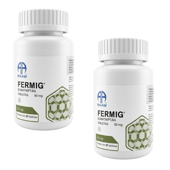 Fermig (Sumatriptan) 50 mg Frasco con 20 Tabletas – Farmacia Sanorim