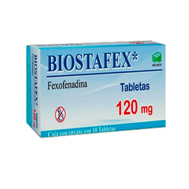Biostafex (Fexofenadina) 120 mg Caja con 10 Comprimidos