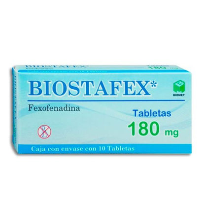 Fexofenedina 180 mg  Caja con 10 Tabletas