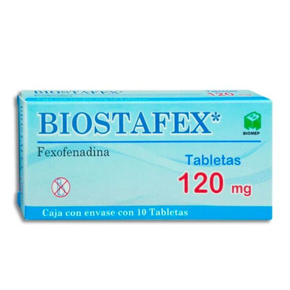 Biostafex (Fexofenadina) 120 mg Caja con 10 Comprimidos