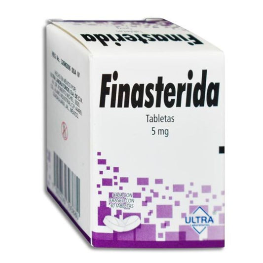 Finasterida 5 mg Caja con 30 Tabletas