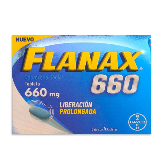 Flanax 660 mg Caja con 4 Tabletas