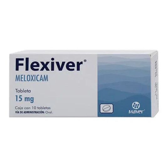 Flexiver (Meloxicam) 15 mg Caja con 10 tabletas – Farmacia Sanorim