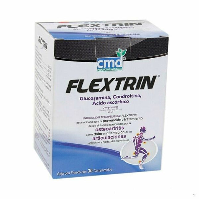 Flextrin (Glucosamina/Condrotina/Acido Ascorbico) Caja con 30 Comprimidos