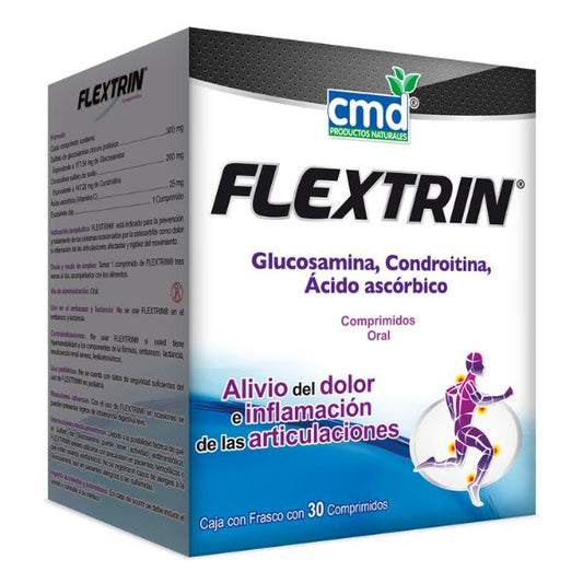 Flextrin (Glucosamina/Condrotina/Acido Ascorbico) Caja con 30 Comprimidos