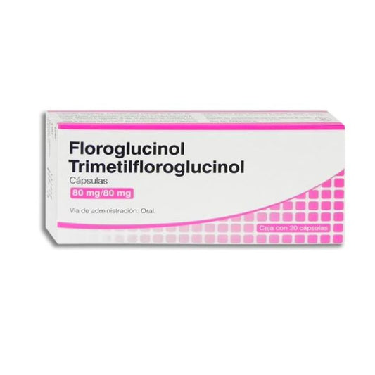 Floroglucinol Trimetilfloroglucinol 80 mg / 80 mg Caja con 20 Cápsulas