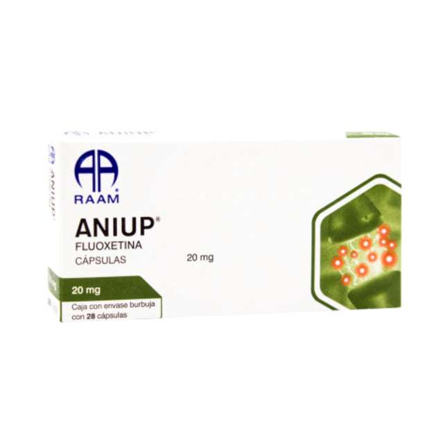 Aniup (Fluoxetina) 20 mg Caja con 28 Tabletas