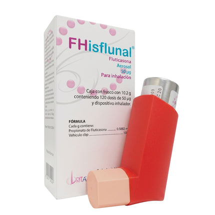 FHisflunal (Fluticasona 50 ug) Caja con Frasco Aerosol 120 Dosis
