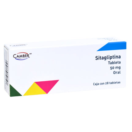 Sitagliptina 50 mg Caja con 28 Tabletas Camber Pharma