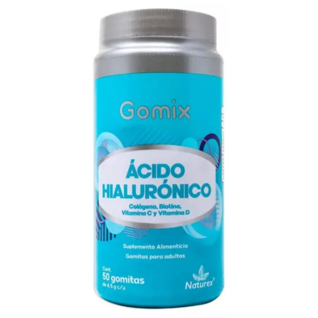 Go Mix Rgo Gomix Ácido Hialurónico Colágeno Biotina Frasco con 50 Gomitas ...