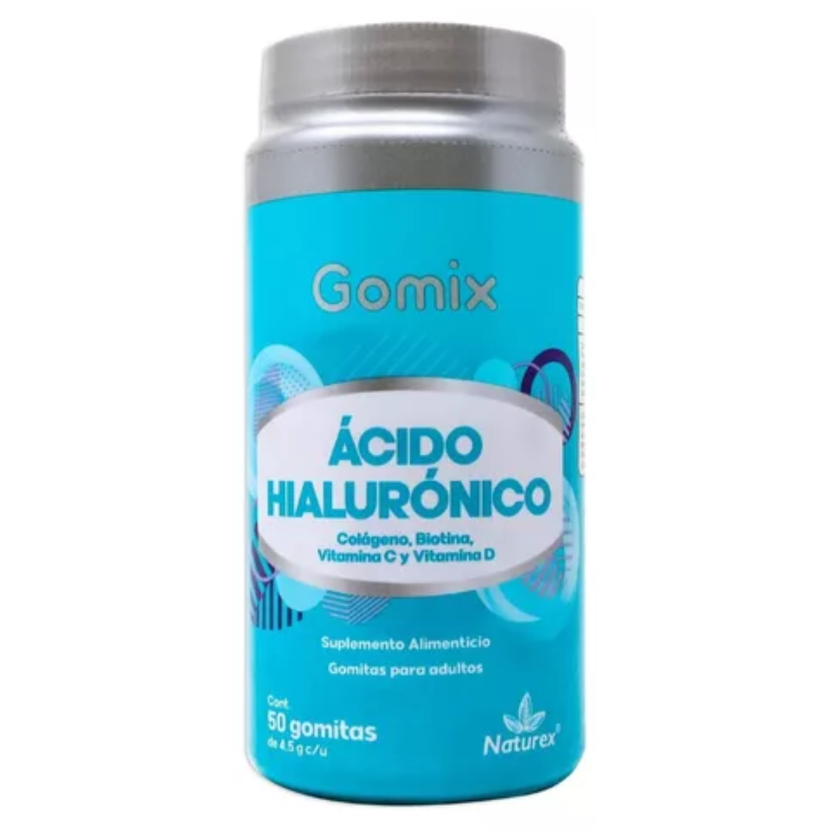 Gomix Ácido Hialurónico Colágeno Biotina Frasco con 50 Gomitas