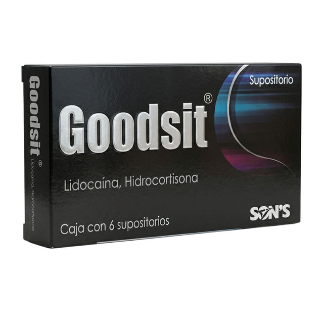 Goodsit (Lidocaina/Hidrocortisona) 60 mg/ 50 mg Caja con 6 Supositorios