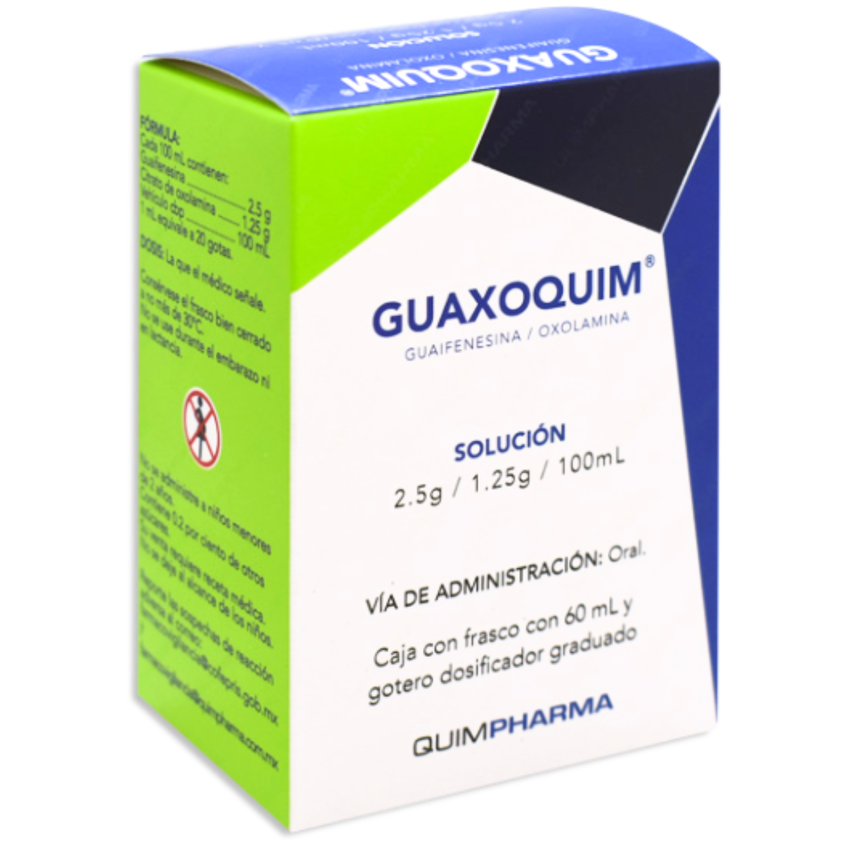 Guaxoquim (Guaifenesina Oxolamina) Solución Frasco 60 mL